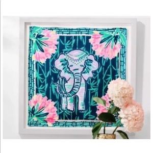 NEW Lilly Pulitzer Elephant Silk Scarf